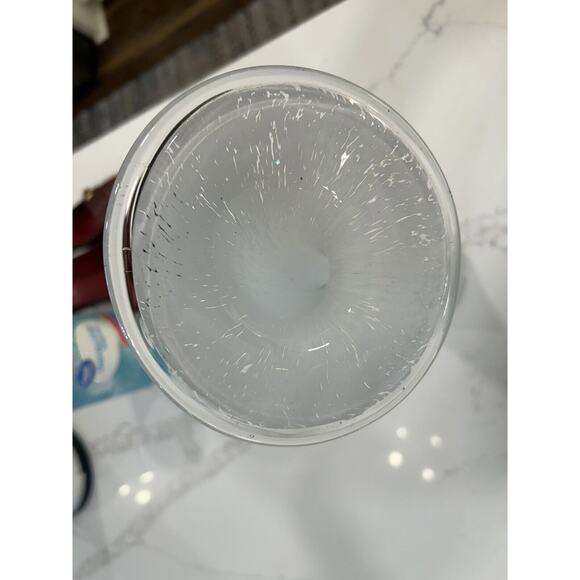 Jack In The Pulpit Vase White Splatter 15”‎ Hand Blown Art Glass - Picture 11 of 16